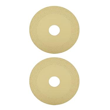 Imagem de Disco de Corte para Vidro, Azulejo Cerâmico, Garrafa de Vinho, Aço de Alto Manganês, Disco de Corte de Vidro de 2 Peças, Corte Rápido, Uso Seco Molhado (Ouro)