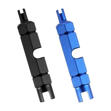 Imagem de Ferramenta de remoção de núcleo de válvula, ferramenta de reparo de núcleo de válvula para válvulas Schrader e Presta, bicicleta de montanha e bicicleta de estrada (azul e preto)