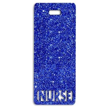 Imagem de Emblema de enfermeira estendido amigo vertical fofo crachá amigo para enfermeiras colorido e glitter acrílico etiqueta de enfermeira tamanho perfeito para identificação de enfermagem estendida