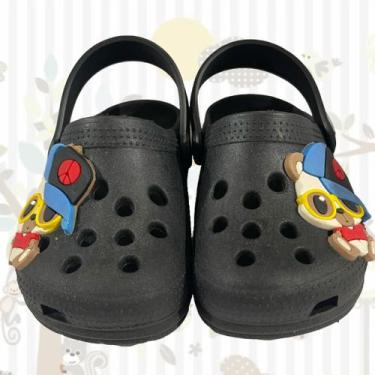 Imagem de Sandália Infantil Masculina Babuche Estampa Urso de Boné  Leve, Divert