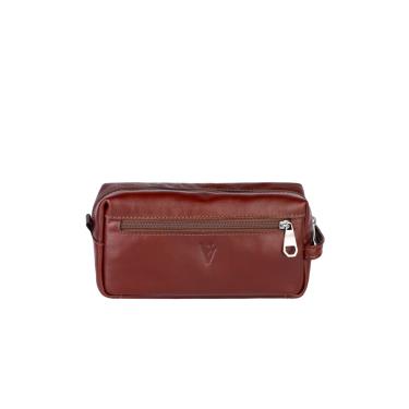 Imagem de Necessaire masculina em couro italiano Daily 10x20x8cm