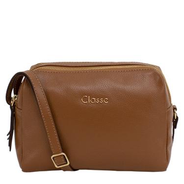 Imagem de BOLSA CLASSE COURO FEMININA TRANSVERSAL 2870 1K MARROM Cor:Marrom;Tamanho:Único;Gênero:Mulher