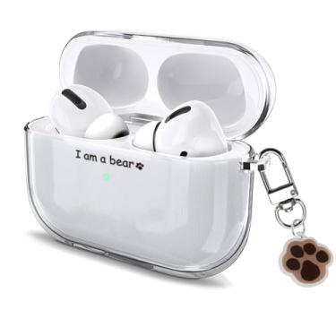 Imagem de Watefull Capa para AirPods Pro 3 fofo com chaveiro mosquetão 2025, Clear Air Pods Pro 3 capa macia com desenho animado anime kawaii com ornamento para crianças, meninos, meninas e mulheres (pata de