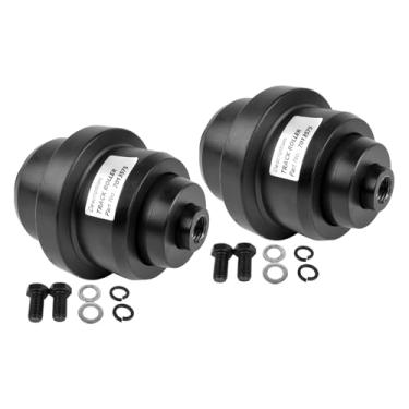 Imagem de Flynsu 2 rolos de trilho inferior 7013575 6693489 substituição para escavadeira Bobcat E25 E26 E32 E34 E35 E37 E42, mini escavadeira 225 231 325 331 328 334 335 430