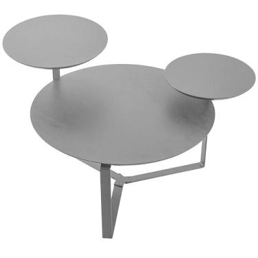 Imagem de Mesa De Centro Para Sala De Estar 3 Em 1 Pés Metálicos Dari A03 Nero P