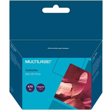 Imagem de Cartucho Vermelho Jato De Tinta Compatível 670xl Vermelho Multilaser - CO670M