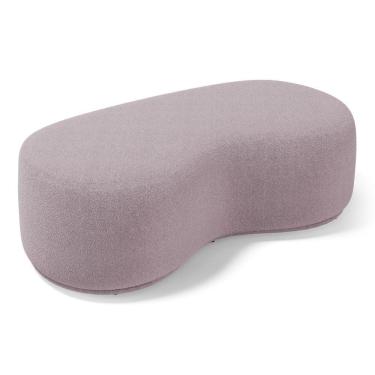 Imagem de Puff Decorativo Living Aisha Orgânico 02 Lugares Bouclê Rosê - Desk Design