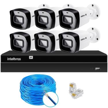 Imagem de Kit CFTV 6 Câmeras IP Intelbras NVD 1408P S/HD