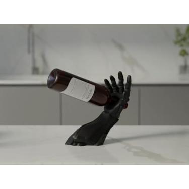 Imagem de Suporte de Garrafa Cyborg – Elegância Tech para Mesa e Balcão Efeito Escultural que Transforma Adegas Mesas e Bares (Lilás)