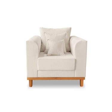 Imagem de Poltrona Viena Beny Linho Bege