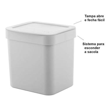 Imagem de 2X Lixeira Suspensa Lixeira De Pia Cozinha Cor Branco