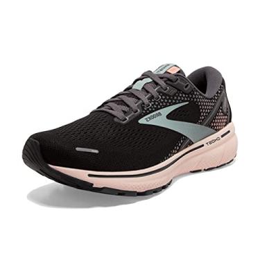 Imagem de Brooks Tênis de corrida feminino Ghost 14 Neutral, Preto/pérola/pêssego, 34