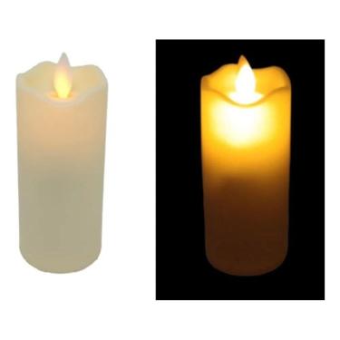 Imagem de 2X Kit 2 Velas De Led Eletrônica Chama Viva Com Pilhas Inclu