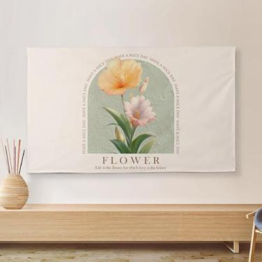 Imagem de Capa protetora contra poeira para TV de 32 a 80 polegadas, design de arte interna, protetor de tela para telas LCD/LED/plasma, capa protetora para pendurar quarto / sala de estar - flor 3||65