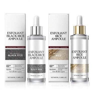 Imagem de Conjunto de ampolas esfoliantes de arroz XQMVCO 2025 Upgrade em preto 