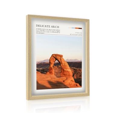Imagem de GUMEYJIA Arte de parede Delicate Arch Utah National Park Pequena 28 x 35 cm Pôster emoldurado em tela arte marrom paisagem fotografia decoração de casa para sala de estar quarto