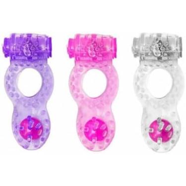 Imagem de Anel Peniano com Vibro e Pérola Estimuladora – Retarda Ejaculação, Mantém Ereção, Estímulo Anal e Clitoriano – TPR Flexível com Baterias Inclusas| Rosa