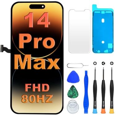 Imagem de DIGI4U Substituição de tela LCD para iPhone 14 Pro Max, tela sensível ao toque Retina 3D de 6,7 polegadas para iPhone 14 Pro Max Touch Display Digitalizador com ferramentas de reparo para iPhone LCD