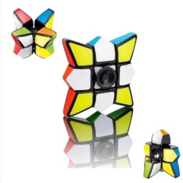 Imagem de Cubo Mágico GiradorPortátil – 2 em 1 Quebra-Cabeça e Girador, Estimula o Cérebro e Reduz a Ansiedade