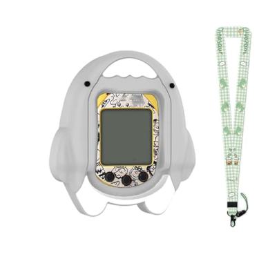 Imagem de Case for Tamagotchi Nano with Lanyard – Cute Cartoon Silicone Protective Cover for Kids, Soft & Shockproof Shell for Tamagotchi Virtual Pet Keychain, Anti-Drop Holder Accessory (Grey)
