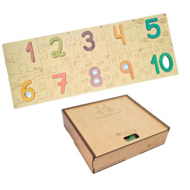 Imagem de Quebra-cabeças gigante Números Fundo do Mar - Educativo aprender brincando