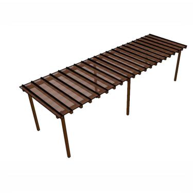 Imagem de Kit Policarbonato Bronze 4mm 10,00m X 2,00m - Perfis Naturais