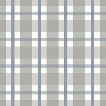 Imagem de Papel De Parede Revoada Xadrez Cinza E Azul 4455