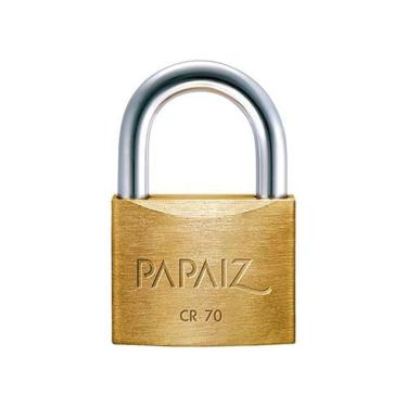 Imagem de Cadeado Papaiz 70mm Em Aço Inox, Zamac, Latão E Aço Carbono