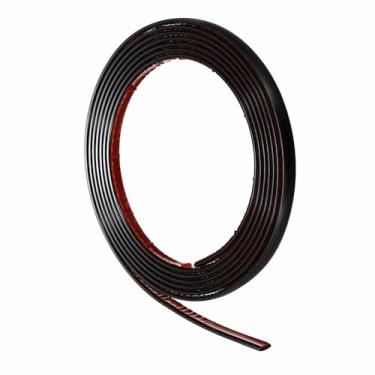 Imagem de HARFINGTON Moldura de acabamento de parede de 5 m x 0,8 cm, moldura de acabamento de moldagem e colagem, tira de destaque autoadesiva de PVC flexível DIY para parede, teto, piso, armário, azulejo