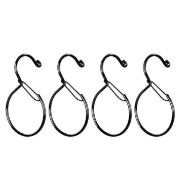 Imagem de YWJLQH Conjunto de 4 Cabides para Cinto, Resistentes e Multifuncionais, com Clipe de Mola, em Formato de S, Ideais para Banheiro, Escritório, Entrada e