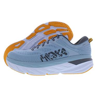 Imagem de HOKA ONE ONE Tênis de corrida masculino Bondi 7, Verde-azulado espaço sideral, 7.5