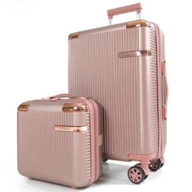 Imagem de Kit de Mala de Bordo com Cadeado e Frasqueira de Mão - Linha Genebra-Feminino