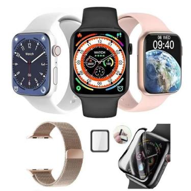 Imagem de Smart Watch W59 Pro Com Pulseira Extra Pelicula Recebe Notificaçoes Re