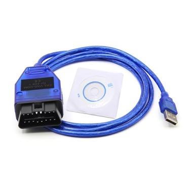 Imagem de AUTANCTOR Cabo de diagnóstico OBD2 USB para VW, Audi, Skoda e assento, scanner de ECU de carro, cabo USB compatível com software de diagnóstico VAG KKL 409 FT232RL