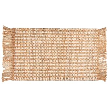 Imagem de Goroly Home Tapete trançado de juta tecida à mão, 6 x 90 cm, trama lisa - Cor natural, tapetes de entrada Boho reversíveis para cozinha, sala de estar, casa de fazenda, interior, exterior, tapete