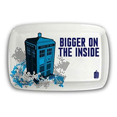 Imagem de Bandeja Doctor Who - Bandeja de servir cha TARDIS - Maior no interior Slogan - 29cm x 48cm
