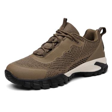 Imagem de LEDINEY Tênis de caminhada feminino, impermeável, leve para trilha, trekking, acampamento ao ar livre, Marrom, 38