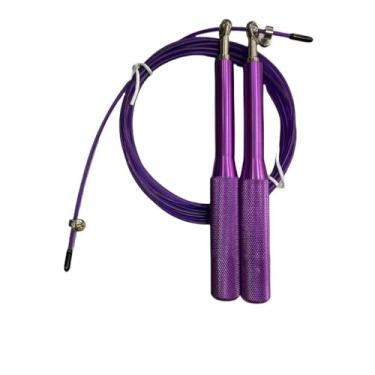 Imagem de Corda De Pular Rolamento Cabo De Aço Profissional (GROSSA(Roxo))