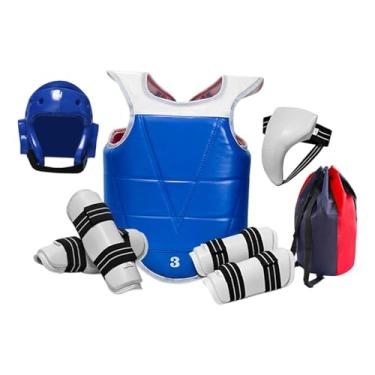 Imagem de Aymzbd Equipamento de Taekwondo, Equipamento de Karatê, Capacete Acolchoado E Protetor de Peito, Conjunto Completo de Proteção para Competição, XL