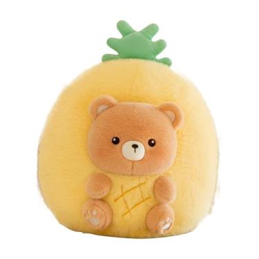Imagem de Fenteer Fruta Animal Pelúcia Brinquedo Ornamento Fruta Animal Pelúcia Boneca para Quarto, Urso Abacaxi