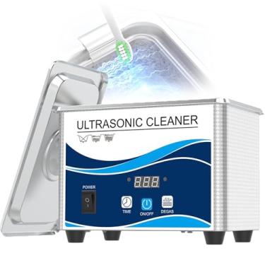 Imagem de Limpador UltrassôNico Digital, MáQuina De CavitaçãO SôNica Com DesgaseificaçãO,Revestimento Interno Em AçO InoxidáVel 304 Com Temporizador E Temperatura AjustáVeis ​​Para óCulos,Joias