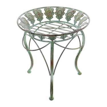 Imagem de Baoblaze Suporte para plantas protege o chão, redondo, elegante, de ferro, estável, para exposição no chão, para, pátio, sala de estar