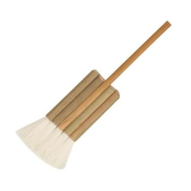 Imagem de YJIUYUANQ 1 escova de pescada de origami de 5 fileiras com cabo de cachimbo, pelo de ovelha e cabra para materiais de arte em aquarela