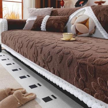 Imagem de HGTRH Capa de sofá em forma de U, capa de sofá seccional para sofá e espreguiçadeira, capas de sofá laváveis com 30 cm e 4 poltronas, capas de sofá para sofá, animais de estimação, café, 90 x 210