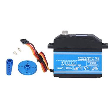 Imagem de SIWOTED SPG3870HV-Servo de engrenagem de liga de alumínio de 180 graus para carros e barcos de controle remoto 1:5
