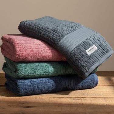 Imagem de Kit 4 Toalha De Banho Buddemeyer Fio Penteado 100% Algodão Macia Grand