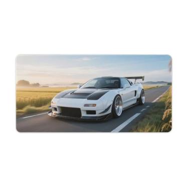 Imagem de HouLaiZhe JDM Tapetes de mesa de carro Speedy NSX carro esportivo JDM Cool Gaming Mouse pads tapetes de mesa grandes para teclado de mesa tapete de computador 30 x 60 cm