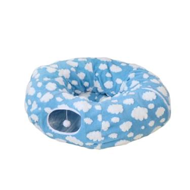 Imagem de Baoblaze Túnel para Gatos, Cama, Tenda de Brincar, Almofada Lavável, Centro de Atividades, Esconderijo para Gatos de Pequeno, Médio e Grande, Treinamento