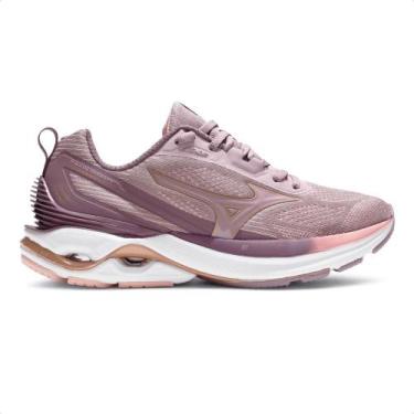 Imagem de Tênis Mizuno Wave Dynasty 7 Feminino, Lilás, Rosa, 36