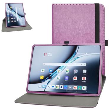 Imagem de MAMA MOUTH Capa para OnePlus Pad 3, suporte rotativo de 360 graus com capa de padrão fofo para tablet OnePlus Pad 3 de 13,3 polegadas (não serve para OnePlus Pad 2), roxo